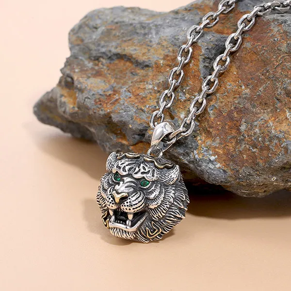 Mặt Dây Chuyền Nam Lili Jewelry Hổ Siberia LILI_073424 Màu Bạc - Trang sức - Vua Hàng Hiệu