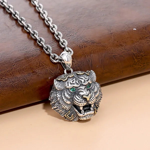 Mặt Dây Chuyền Nam Lili Jewelry Hổ Siberia LILI_073424 Màu Bạc - Trang sức - Vua Hàng Hiệu