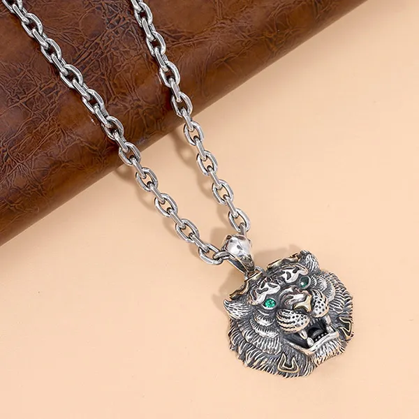 Mặt Dây Chuyền Nam Lili Jewelry Hổ Siberia LILI_073424 Màu Bạc - Trang sức - Vua Hàng Hiệu