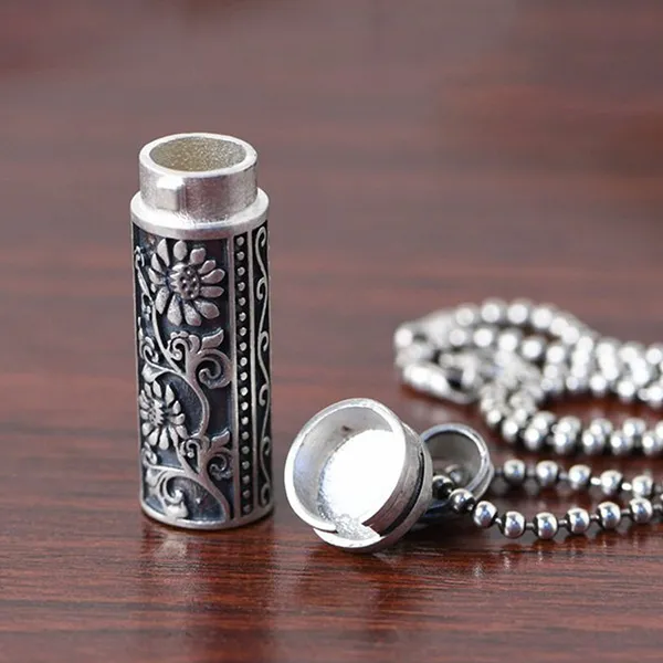 Mặt Dây Chuyền Nam Lili Jewelry Hộp Hình Trụ LILI_367126 Màu Bạc/Đen