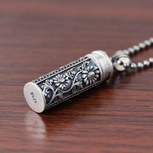 Mặt Dây Chuyền Nam Lili Jewelry Hộp Hình Trụ LILI_367126 Màu Bạc/Đen