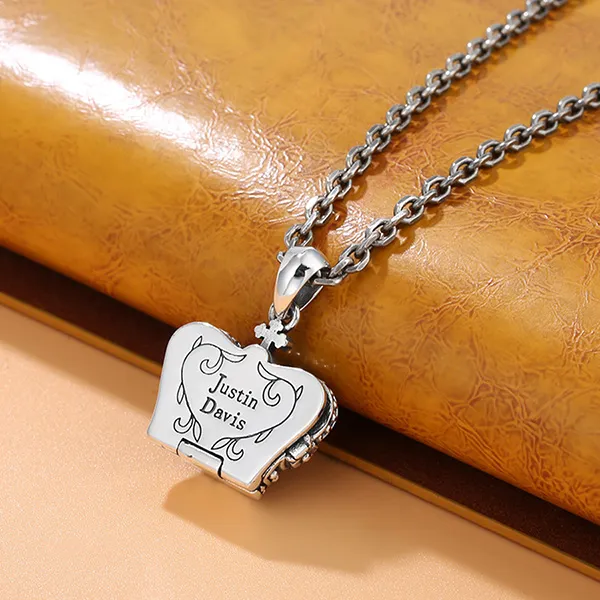 Mặt Dây Chuyền Nam Lili Jewelry Hộp Vương Miện Đóng Mở Kanan LILI_076107 Màu Bạc/Đen - Trang sức - Vua Hàng Hiệu