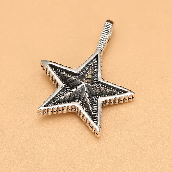 Mặt Dây Chuyền Nam Lili Jewelry Ngôi Sao 5 Cánh Demetrius LILI_076993 Màu Bạc