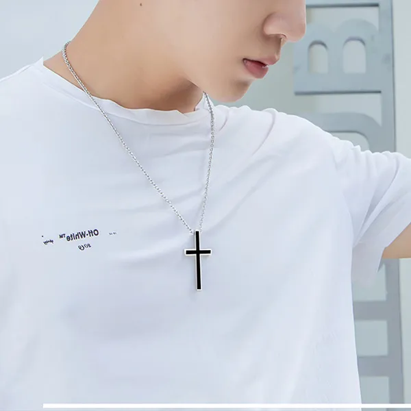 Mặt Dây Chuyền Nam Lili Jewelry Thánh Giá Chữ Thập LILI_073615 Màu Bạc/Đen Size Nhỏ - Trang sức - Vua Hàng Hiệu