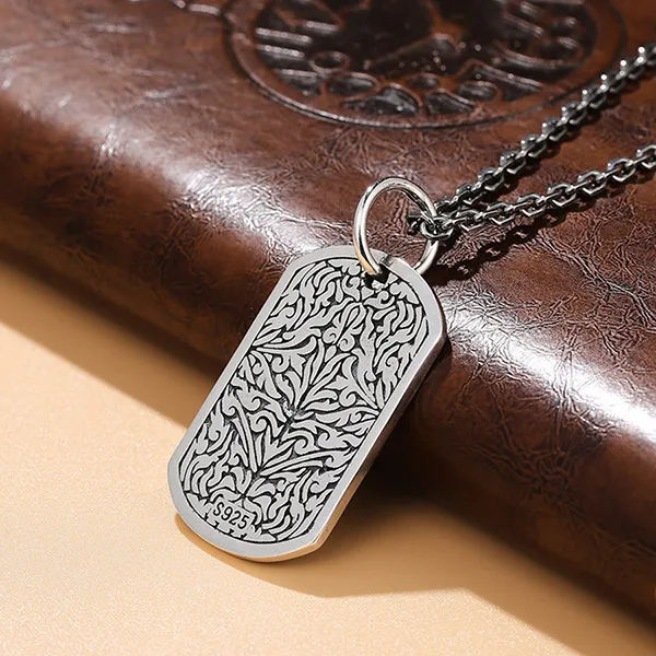 Mặt Dây Chuyền Nam Lili Jewelry Thẻ Finnegan LILI_076160 Màu Bạc