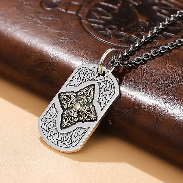 Mặt Dây Chuyền Nam Lili Jewelry Thẻ Finnegan LILI_076160 Màu Bạc