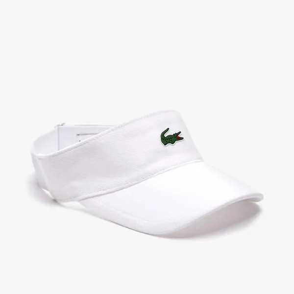 Mũ Lacoste Common Terry Material Sun Visor RK3592 53N 001 Màu Trắng