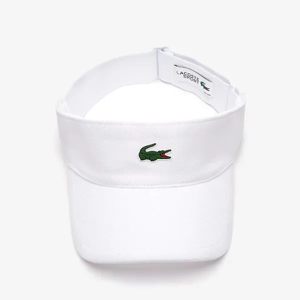 Mũ Lacoste Common Terry Material Sun Visor RK3592 53N 001 Màu Trắng