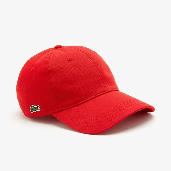 Mũ Lacoste Organic Cotton Twill Red RK0440 53N 240 Red Màu Đỏ