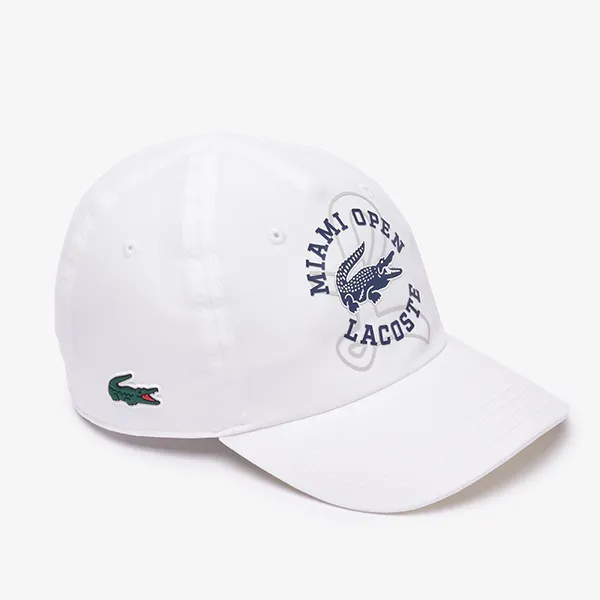 Mũ Lacoste Unisex Miami Open Edition Lightweight Tennis Cap RK7758 51 001 Màu Trắng