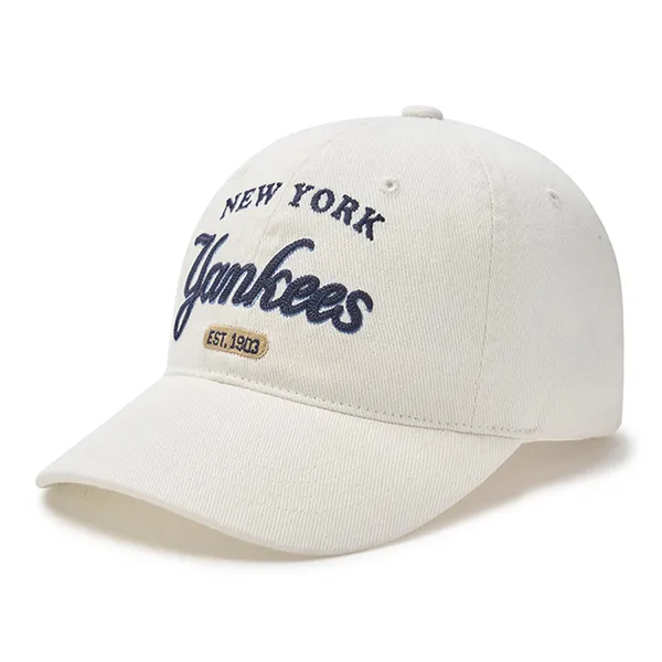 Mũ MLB Color Denim Unstructured Ball Cap New York Yankees 3ACPD035N-50CRS Màu Trắng