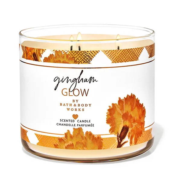 Nến Thơm Bath & Body Works Gingham Glow 3-Wick Candle 411g - Nến thơm - Vua Hàng Hiệu