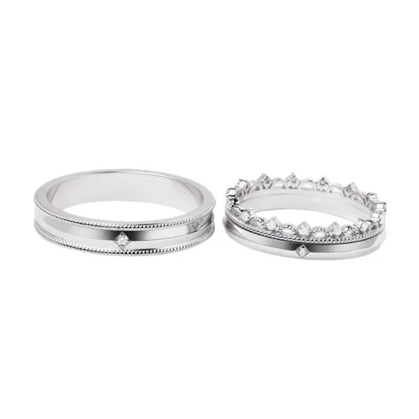 Nhẫn Cưới Morina C4358 Màu Vàng Trắng - Trang sức - Vua Hàng Hiệu