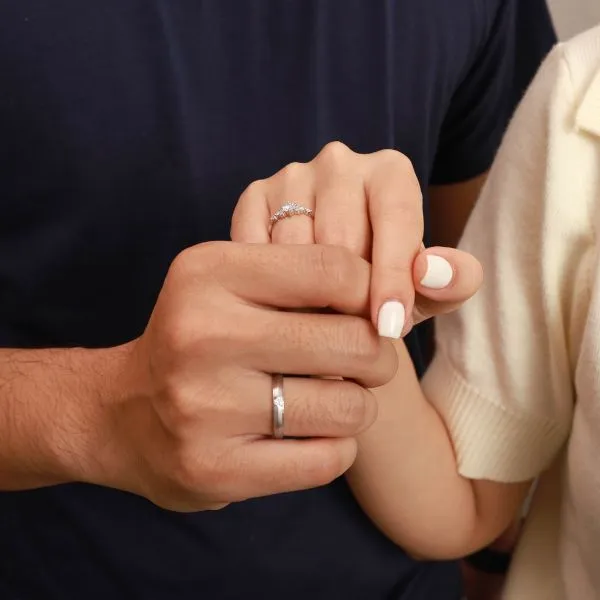 Nhẫn Cưới Morina Elysian Solis Aurora C4526 Màu Vàng Trắng