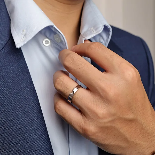 Nhẫn Cưới Morina Solivaga C4965 Màu Vàng Trắng