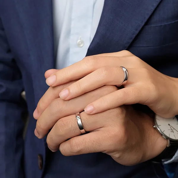 Nhẫn Cưới Morina Solivaga C4965 Màu Vàng Trắng