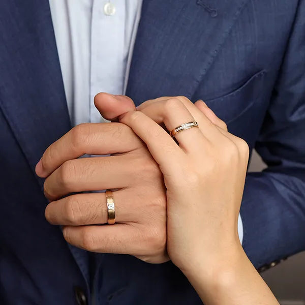 Nhẫn Đôi Morina Amouré Étoile C4855 Màu Vàng Hồng