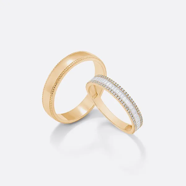 Nhẫn Đôi Morina Aurelia Stellaris C4347 Màu Vàng