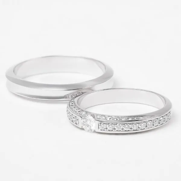 Nhẫn Đôi Morina Aurélice C4262 Màu Vàng Trắng