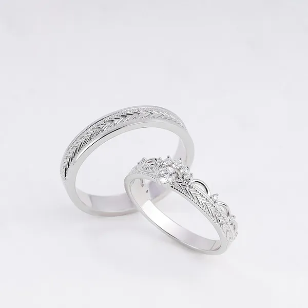 Nhẫn Đôi Morina Aurélien C4278 Màu Vàng Trắng