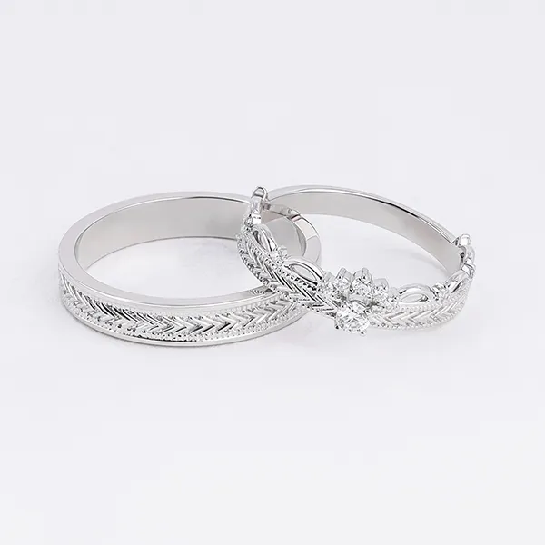 Nhẫn Đôi Morina Aurélien C4278 Màu Vàng Trắng