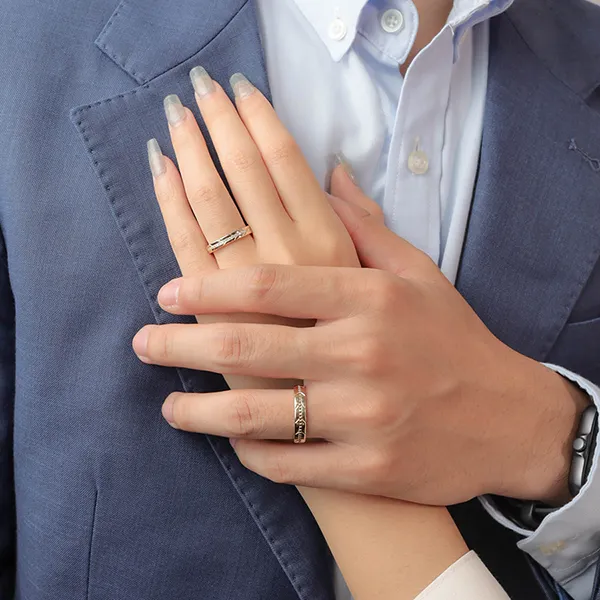 Nhẫn Đôi Morina C4312 Eterna Solace Màu Vàng Hồng