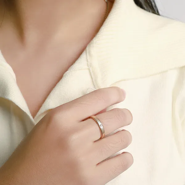Nhẫn Đôi Morina C4911 Elysian Lumina Màu Vàng Hồng