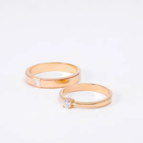 Nhẫn Đôi Morina C4983 Elysiana Màu Vàng Hồng