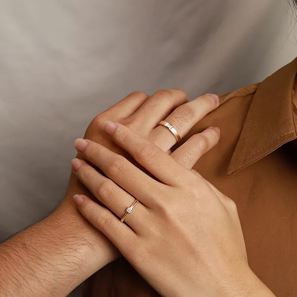 Nhẫn Đôi Morina C4983 Elysiana Màu Vàng Hồng