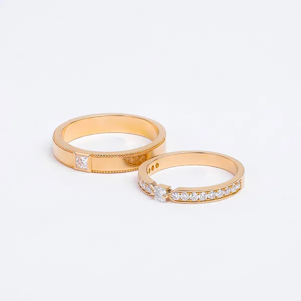 Nhẫn Đôi Morina C4985 Eternia Luminosa Màu Vàng Hồng