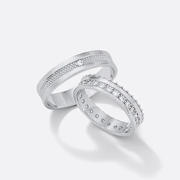 Nhẫn Đôi Morina Elysium Lumina C4012 Màu Vàng Trắng