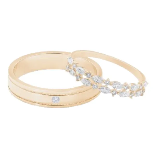 Nhẫn Đôi Morina Eterna Solis C4401 Màu Vàng Gold - Trang sức - Vua Hàng Hiệu