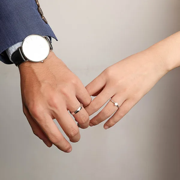 Nhẫn Đôi Morina Lumière Éterno C4912 Màu Bạc