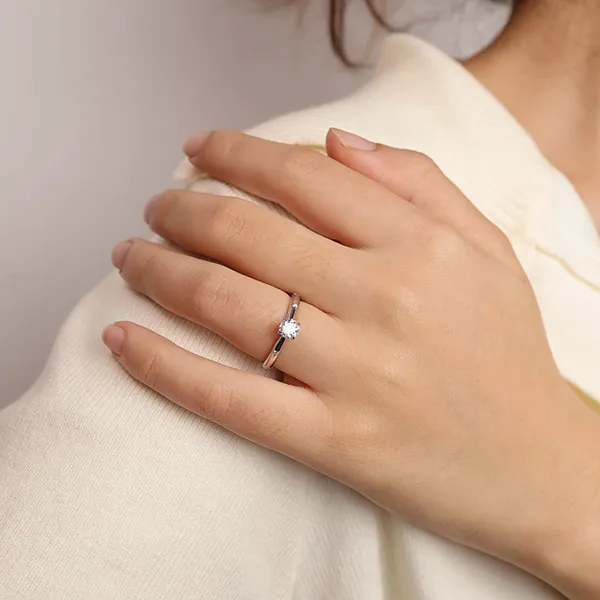 Nhẫn Đôi Morina Lumière Éterno C4912 Màu Bạc