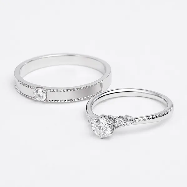 Nhẫn Đôi Morina Lumineux Divinia C4529 Màu Bạc