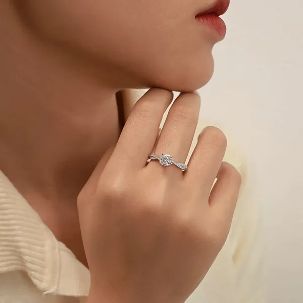 Nhẫn Nữ Morina Gemma N3966 Màu Vàng Trắng