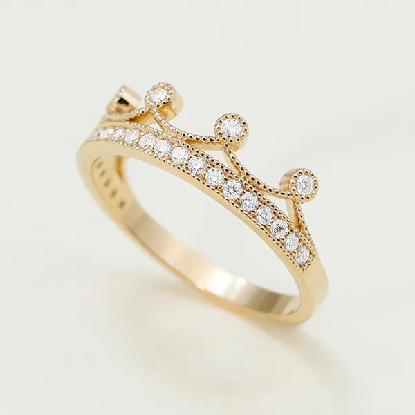 Nhẫn Nữ Morina Moissanite Pave N3640 Màu Vàng Gold - Trang sức - Vua Hàng Hiệu