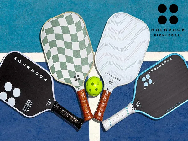 Vợt Pickleball Holbrook Pro Pickleball Racket Aero Kevlar T Paddle 14mm Màu Đỏ Phối Trắng - Pickleball - Vua Hàng Hiệu