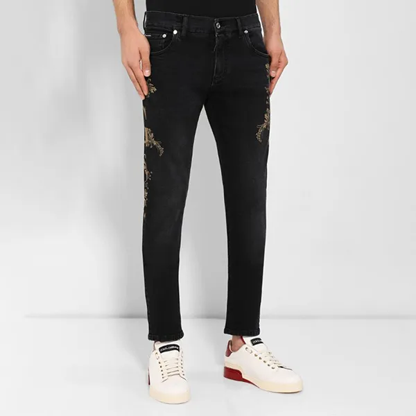 Quần Jean Nam Dolce & Gabbana D&G GYC4LD Skinny Màu Đen Xám Size 50