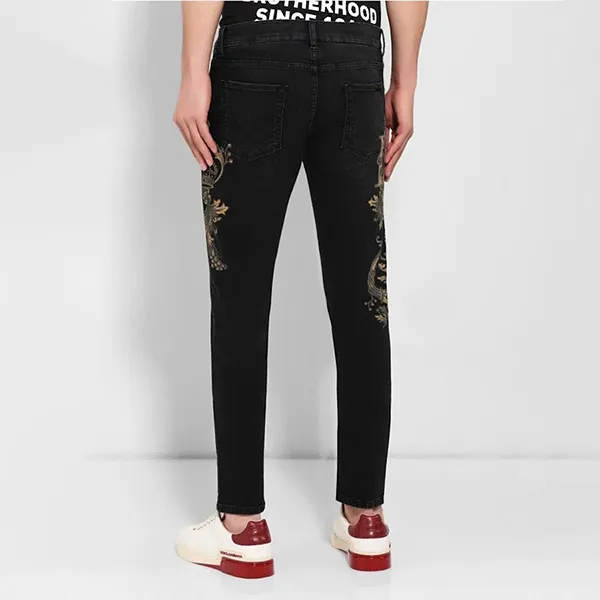 Quần Jean Nam Dolce & Gabbana D&G GYC4LD Skinny Màu Đen Xám Size 50
