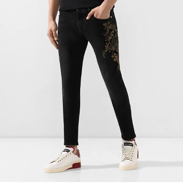 Quần Jean Nam Dolce & Gabbana D&G GYC4LD Skinny Màu Đen Xám Size 50
