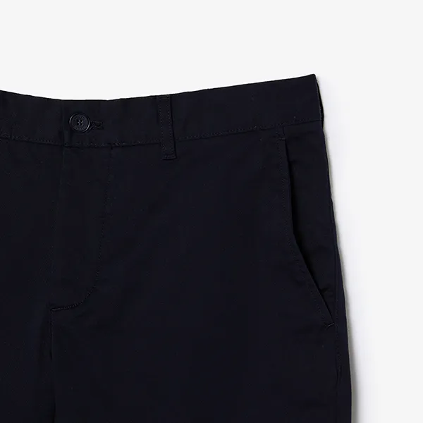 Quần Short Nam Lacoste Slim Fit Stretch Cotton Shorts FH2647 51 HDE Màu Xanh Đen Size 32
