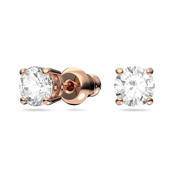 Set Dây Chuyền Và Khuyên Tai Nữ Swarovski Stella Set Mixed Cuts, Star, White, Rose Gold-Tone Plated 5622730 Màu Trắng/ Vàng Hồng