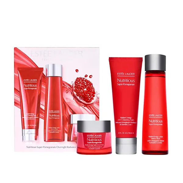 Set Dưỡng Da Estee Lauder Nutritious Super Pomegranate Overnight Radiance Collection 3 Món - Mỹ phẩm - Vua Hàng Hiệu