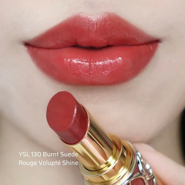 Set Son Yves Saint Laurent YSL Rouge Shine 130 Burnt Suede + Slim 37 Red On Fire The Slim Matte Và Nước Hoa Libre EDP Mini 7.5ml - Son Môi - Vua Hàng Hiệu