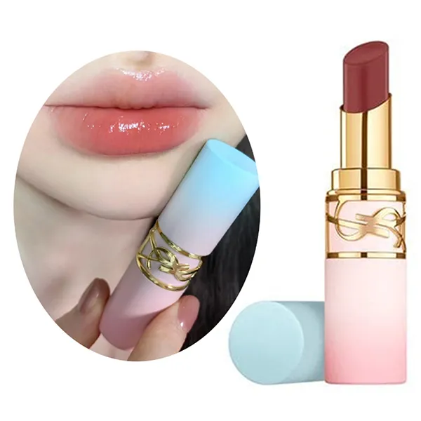 Set Son Yves Saint Laurent YSL The Slim 1966 Đỏ Đất + Loveshine Candy Glow 7B Hồng Nude Valentine's Day