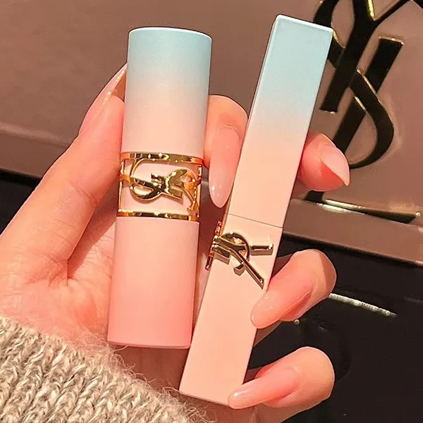 Set Son Yves Saint Laurent YSL The Slim 1966 Đỏ Đất + Loveshine Candy Glow 7B Hồng Nude Valentine's Day