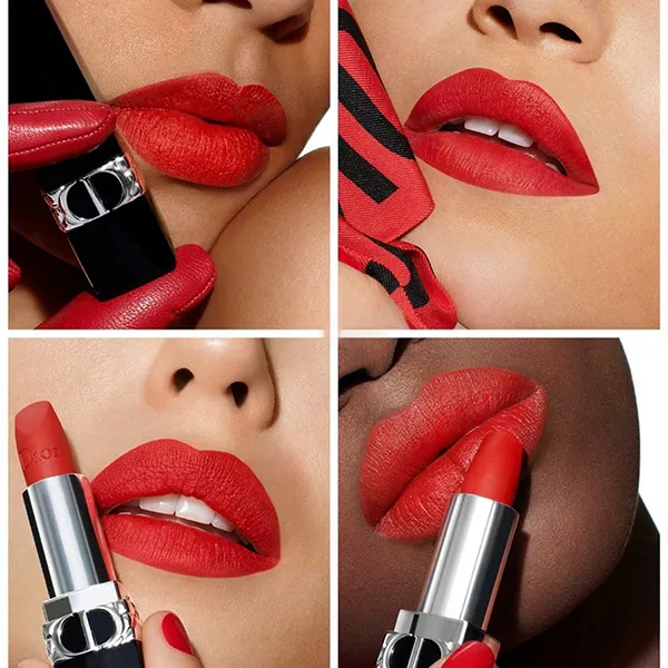 Son Dior Rouge Matte 888 Strong Red Màu Đỏ Cam (Vỏ Da Beo) 3.5g