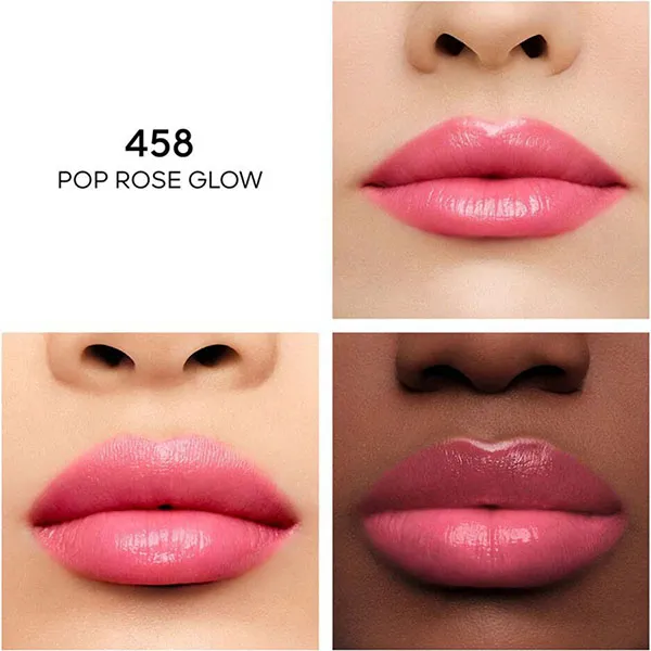 Son Dưỡng Guerlain KissKiss Bee Glow 458 Pop Rose Glow Màu Hồng Baby - Son Môi - Vua Hàng Hiệu