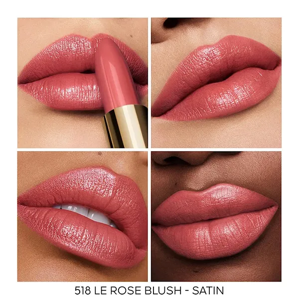 Combo Vỏ Son + Son Guerlain Rouge G Refill Satin 518 Le Rose Blush Màu Hồng Đào - Son Môi - Vua Hàng Hiệu